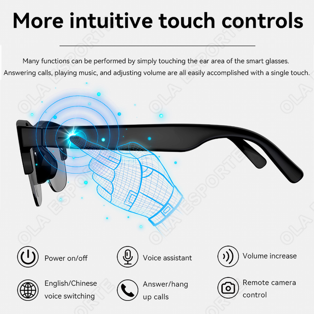 NEW Smart Glasses V5.3 Bluetoo - Video Gaming & Esports Usd Acc recension och pris