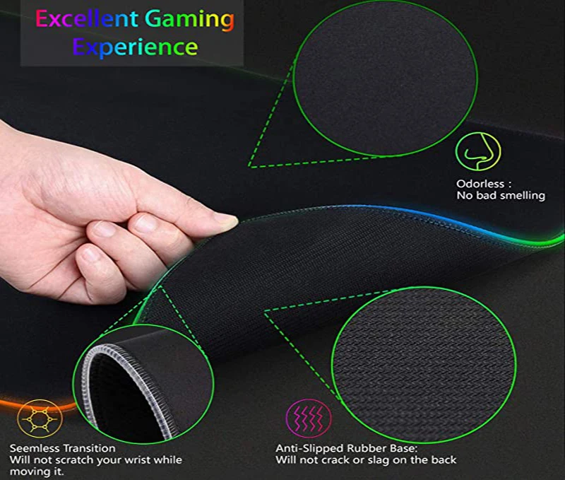 RGB XXL HD Printing Gaming Mat - Mouse Pad Extended Rgb recension och pris