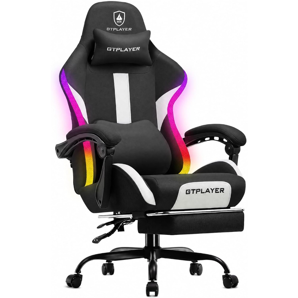 RGB Gaming Chair with Footrest - Video Gaming & Esports Usd Acc recension och pris