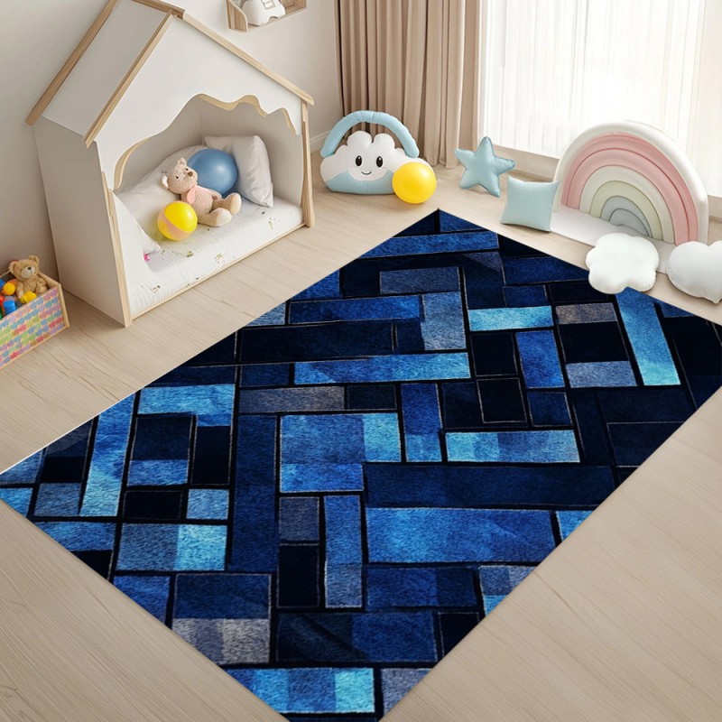 Nordic Blue Geometric Patchwor - Esports Gaming Hotel recension och pris